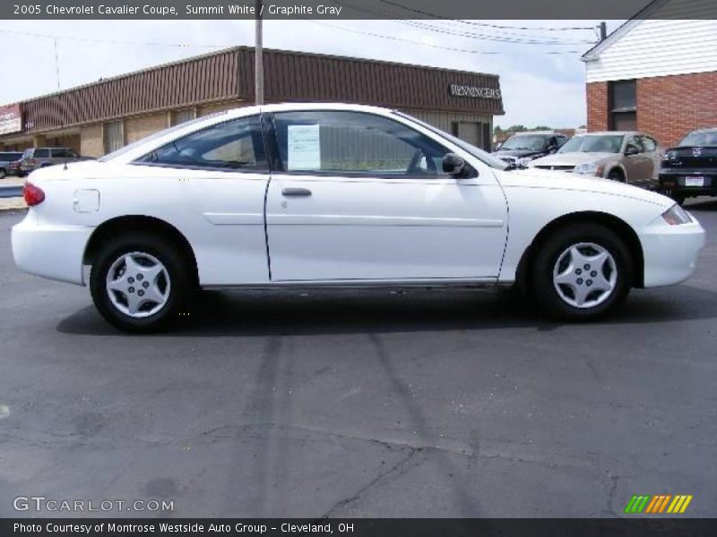 Summit White / Graphite Gray 2005 Chevrolet Cavalier Coupe