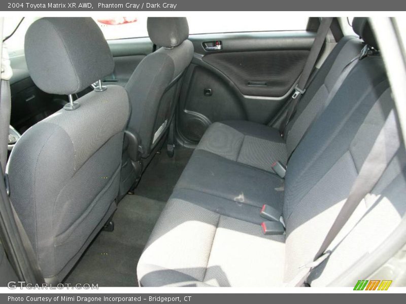 Rear Seat of 2004 Matrix XR AWD