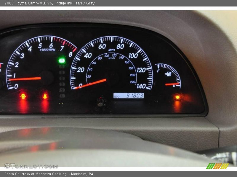 Indigo Ink Pearl / Gray 2005 Toyota Camry XLE V6