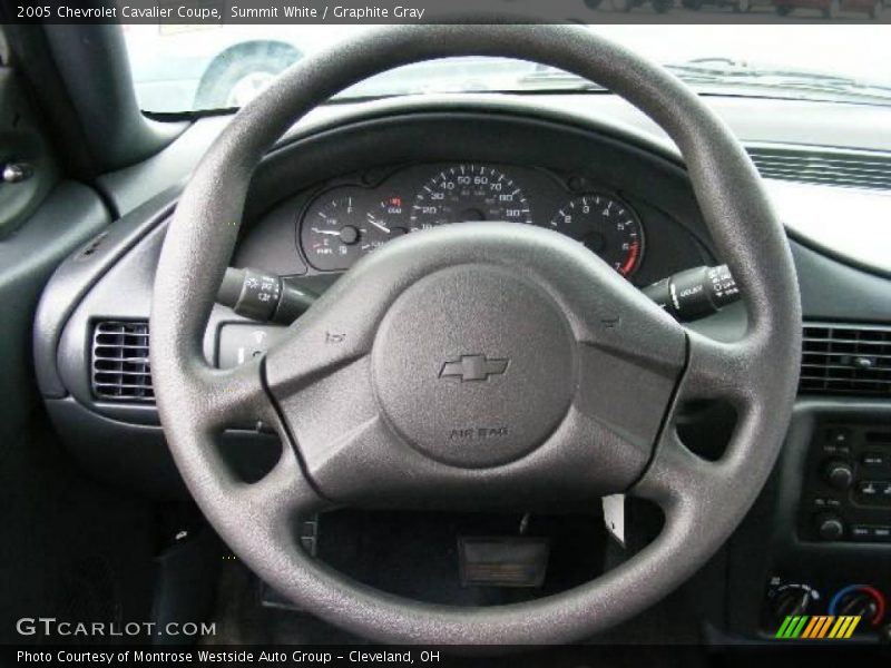 Summit White / Graphite Gray 2005 Chevrolet Cavalier Coupe