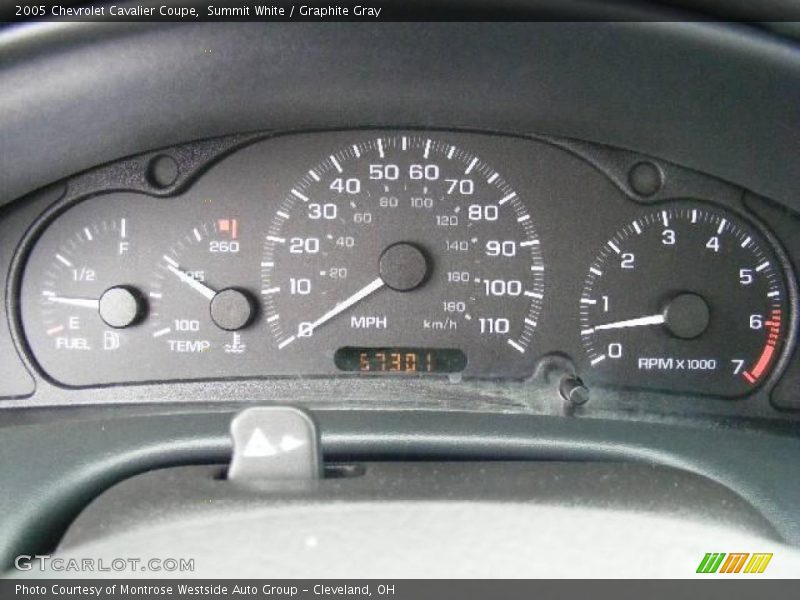 Summit White / Graphite Gray 2005 Chevrolet Cavalier Coupe
