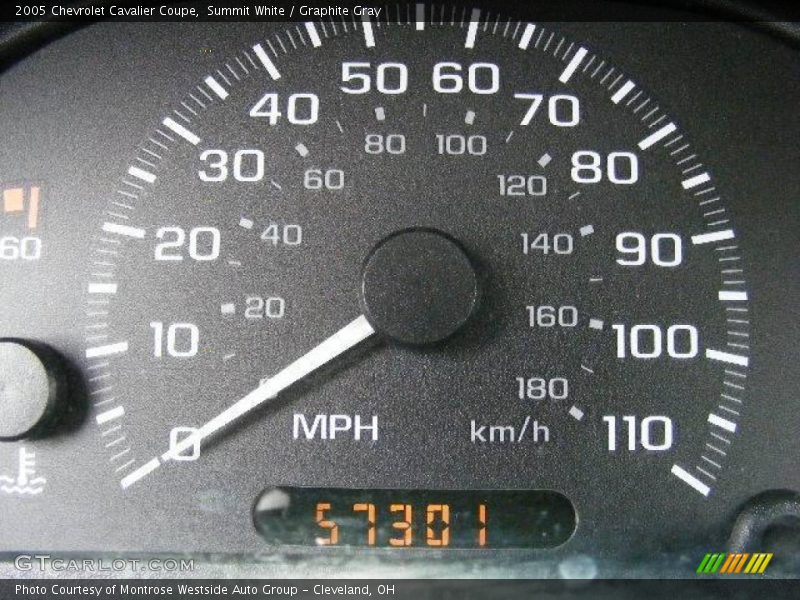 Summit White / Graphite Gray 2005 Chevrolet Cavalier Coupe