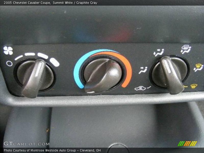 Summit White / Graphite Gray 2005 Chevrolet Cavalier Coupe