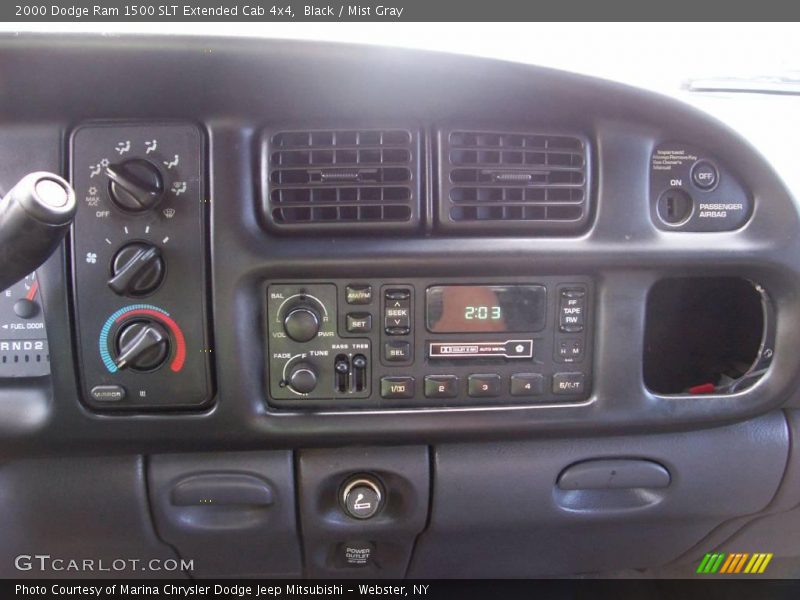 Black / Mist Gray 2000 Dodge Ram 1500 SLT Extended Cab 4x4