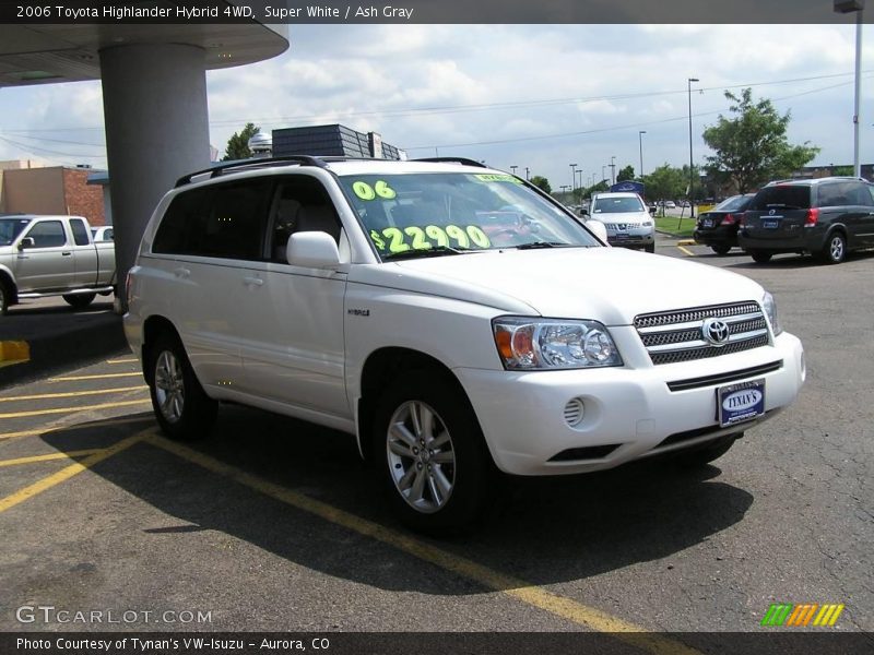 Super White / Ash Gray 2006 Toyota Highlander Hybrid 4WD