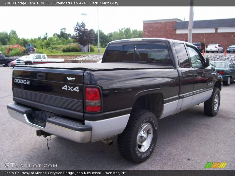 Black / Mist Gray 2000 Dodge Ram 1500 SLT Extended Cab 4x4