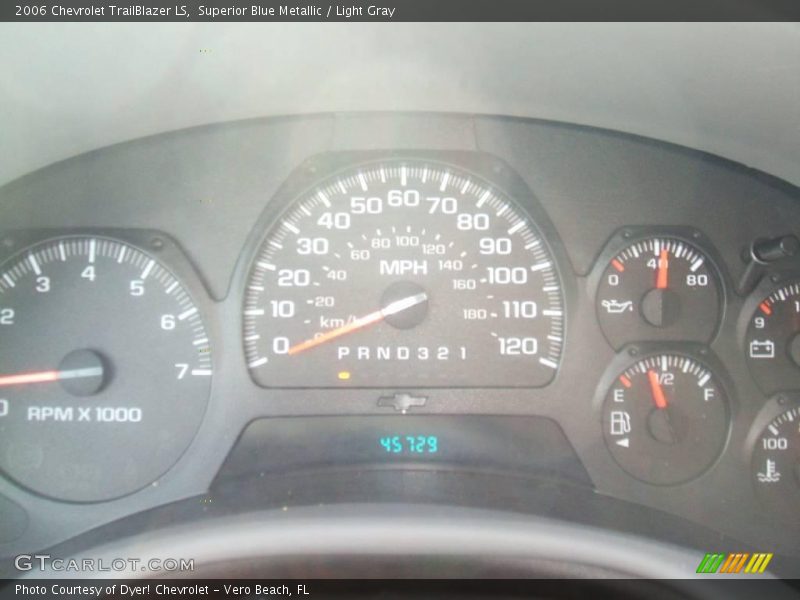Superior Blue Metallic / Light Gray 2006 Chevrolet TrailBlazer LS