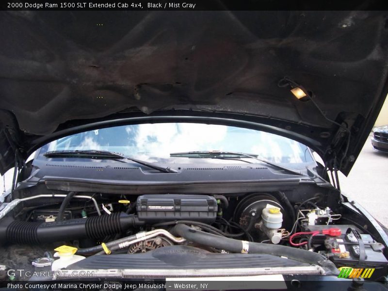 Black / Mist Gray 2000 Dodge Ram 1500 SLT Extended Cab 4x4