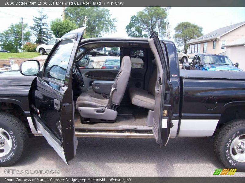 Black / Mist Gray 2000 Dodge Ram 1500 SLT Extended Cab 4x4