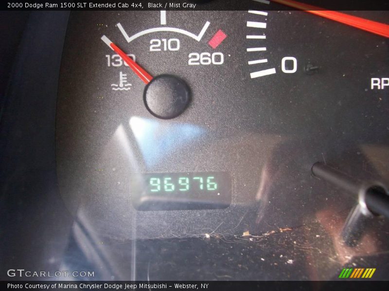 Black / Mist Gray 2000 Dodge Ram 1500 SLT Extended Cab 4x4
