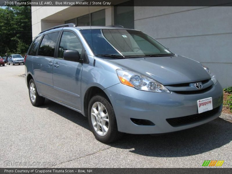 Blue Mirage Metallic / Stone Gray 2006 Toyota Sienna LE AWD
