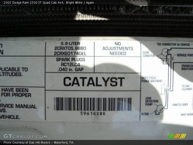 Bright White / Agate 2002 Dodge Ram 2500 ST Quad Cab 4x4