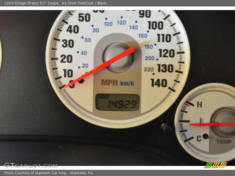 Ice Silver Pearlcoat / Black 2004 Dodge Stratus R/T Coupe
