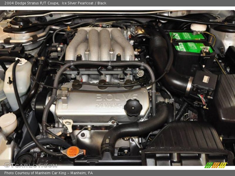Ice Silver Pearlcoat / Black 2004 Dodge Stratus R/T Coupe