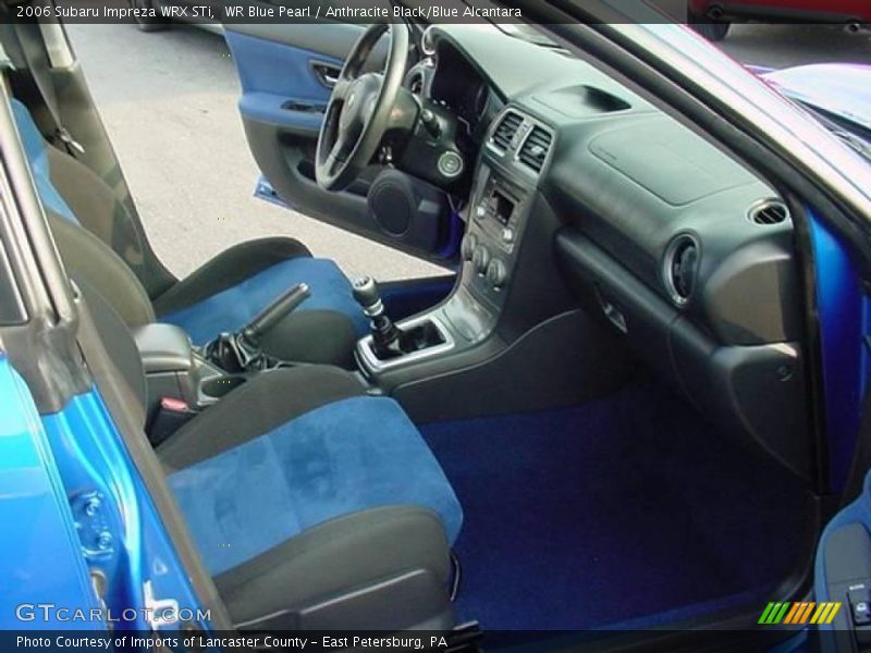 WR Blue Pearl / Anthracite Black/Blue Alcantara 2006 Subaru Impreza WRX STi