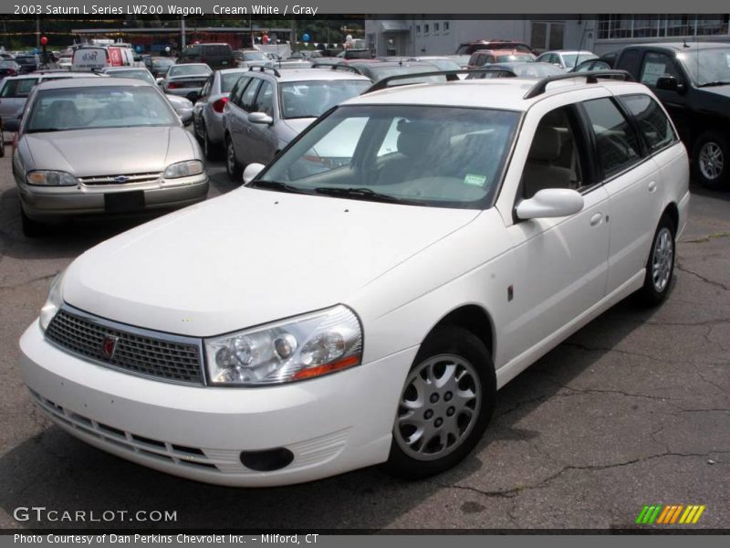 Cream White / Gray 2003 Saturn L Series LW200 Wagon