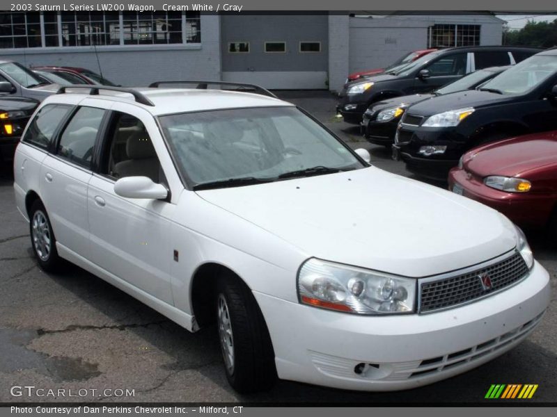 Cream White / Gray 2003 Saturn L Series LW200 Wagon