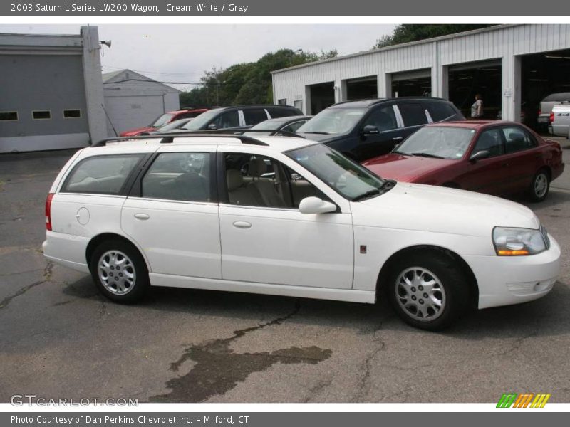 Cream White / Gray 2003 Saturn L Series LW200 Wagon