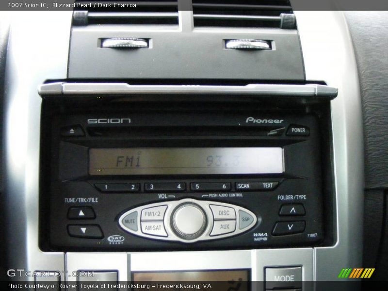 Blizzard Pearl / Dark Charcoal 2007 Scion tC