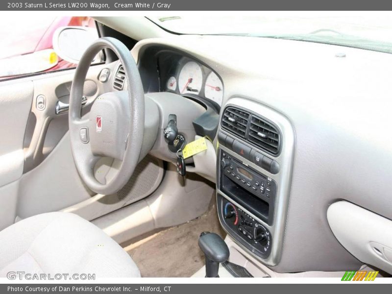 Cream White / Gray 2003 Saturn L Series LW200 Wagon