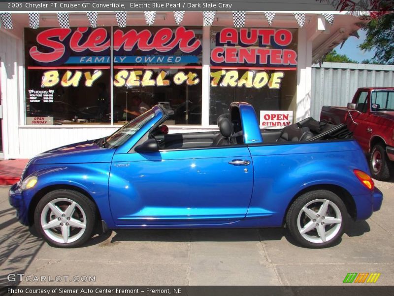 Electric Blue Pearl / Dark Slate Gray 2005 Chrysler PT Cruiser GT Convertible