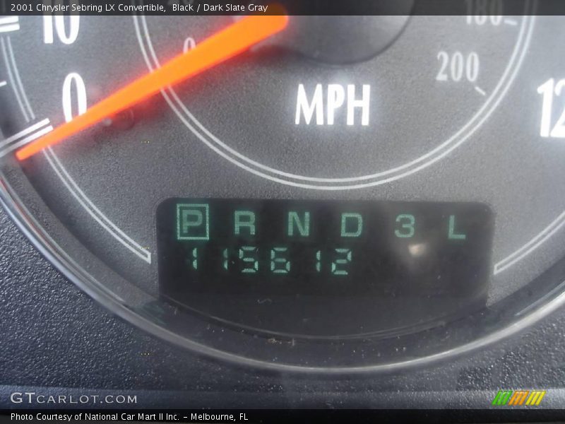 Black / Dark Slate Gray 2001 Chrysler Sebring LX Convertible