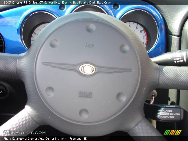 Electric Blue Pearl / Dark Slate Gray 2005 Chrysler PT Cruiser GT Convertible