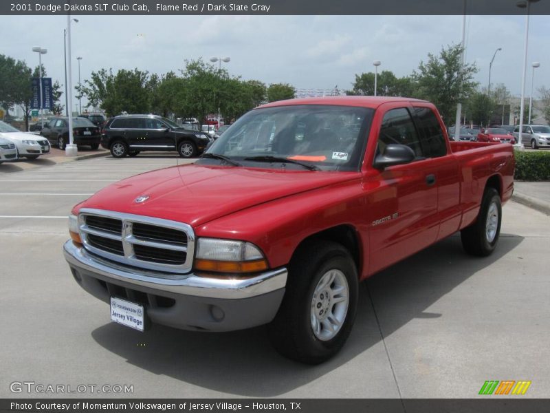 Flame Red / Dark Slate Gray 2001 Dodge Dakota SLT Club Cab