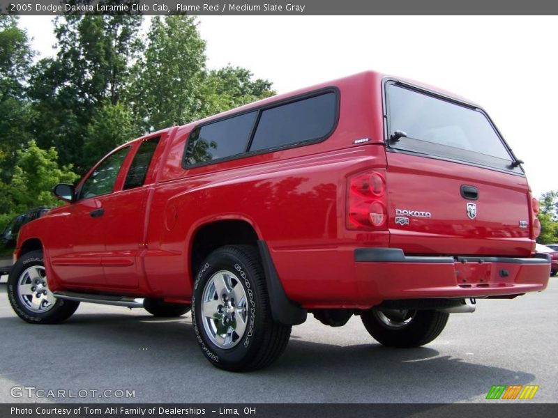 Flame Red / Medium Slate Gray 2005 Dodge Dakota Laramie Club Cab
