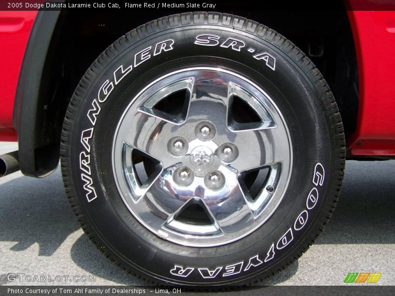 Flame Red / Medium Slate Gray 2005 Dodge Dakota Laramie Club Cab
