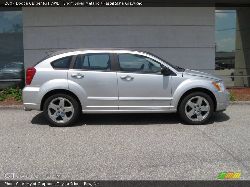 Bright Silver Metallic / Pastel Slate Gray/Red 2007 Dodge Caliber R/T AWD