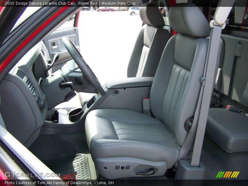 Flame Red / Medium Slate Gray 2005 Dodge Dakota Laramie Club Cab