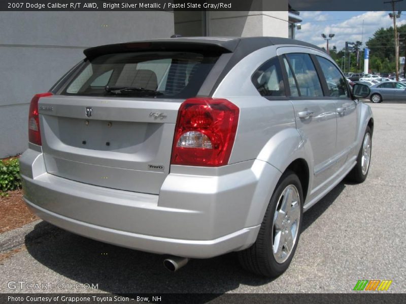 Bright Silver Metallic / Pastel Slate Gray/Red 2007 Dodge Caliber R/T AWD