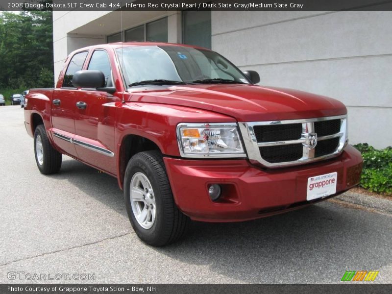 Inferno Red Crystal Pearl / Dark Slate Gray/Medium Slate Gray 2008 Dodge Dakota SLT Crew Cab 4x4