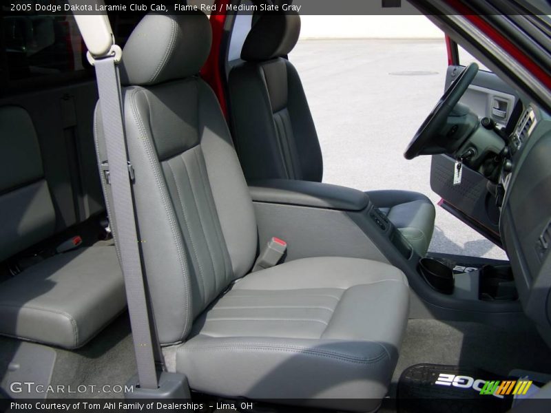 Flame Red / Medium Slate Gray 2005 Dodge Dakota Laramie Club Cab