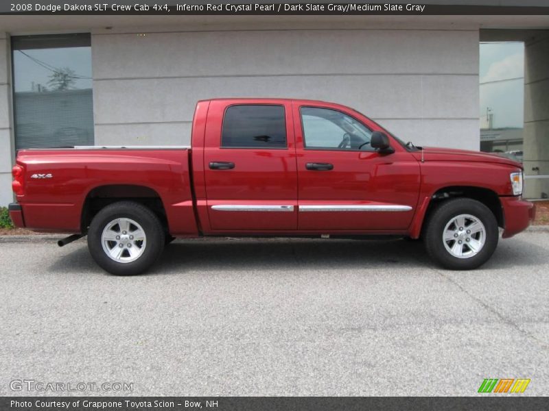 Inferno Red Crystal Pearl / Dark Slate Gray/Medium Slate Gray 2008 Dodge Dakota SLT Crew Cab 4x4