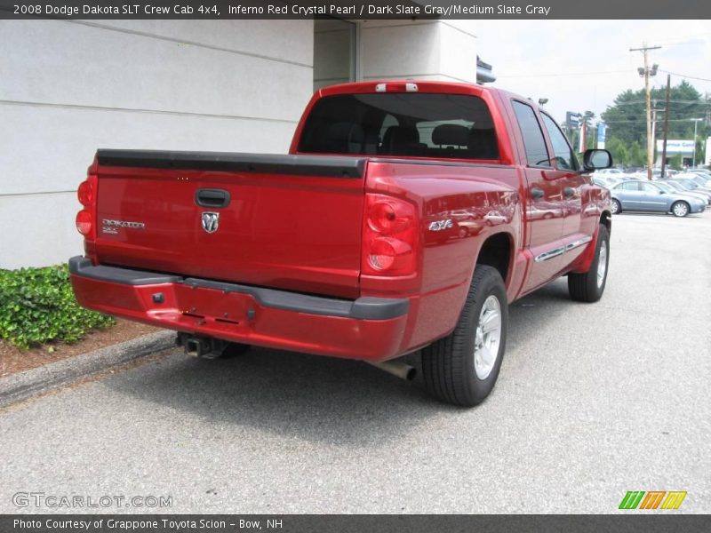 Inferno Red Crystal Pearl / Dark Slate Gray/Medium Slate Gray 2008 Dodge Dakota SLT Crew Cab 4x4