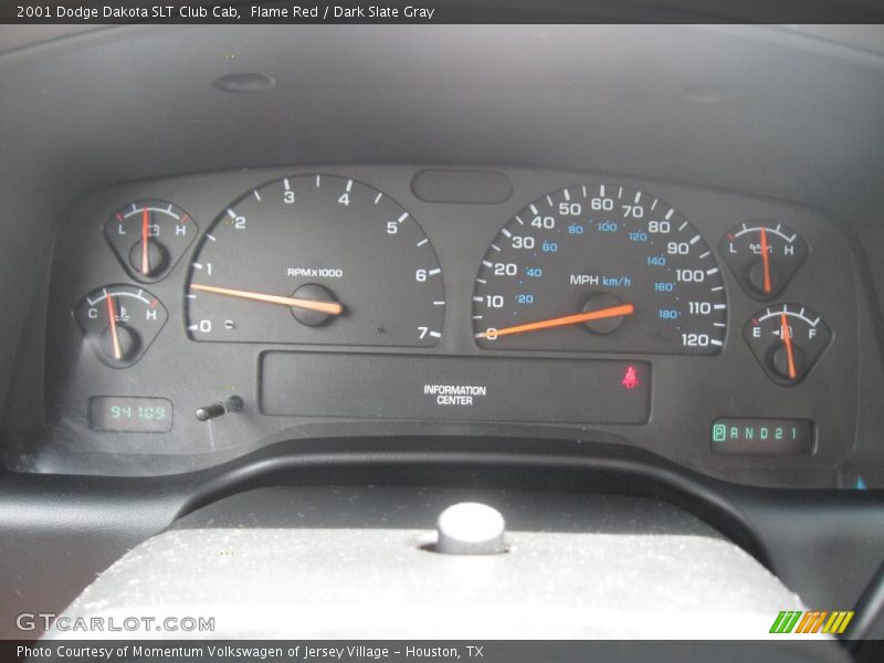 Flame Red / Dark Slate Gray 2001 Dodge Dakota SLT Club Cab