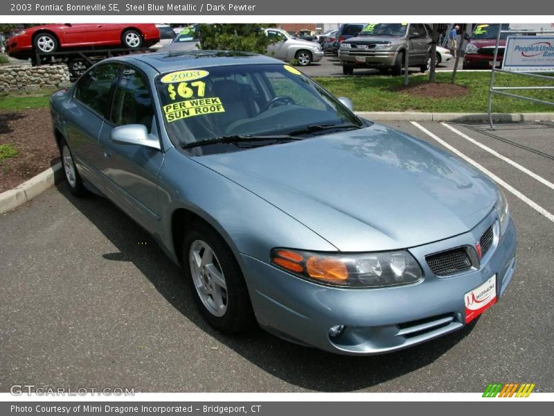 Steel Blue Metallic / Dark Pewter 2003 Pontiac Bonneville SE