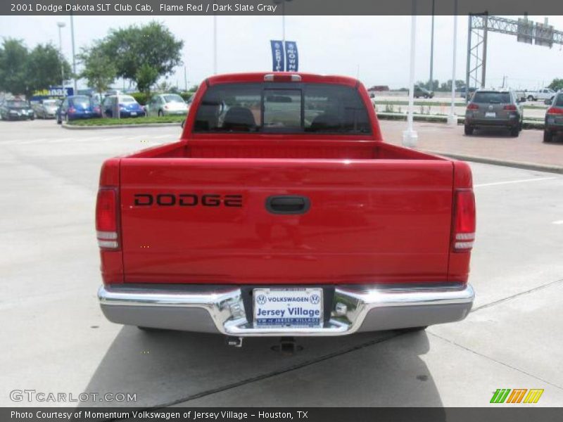 Flame Red / Dark Slate Gray 2001 Dodge Dakota SLT Club Cab
