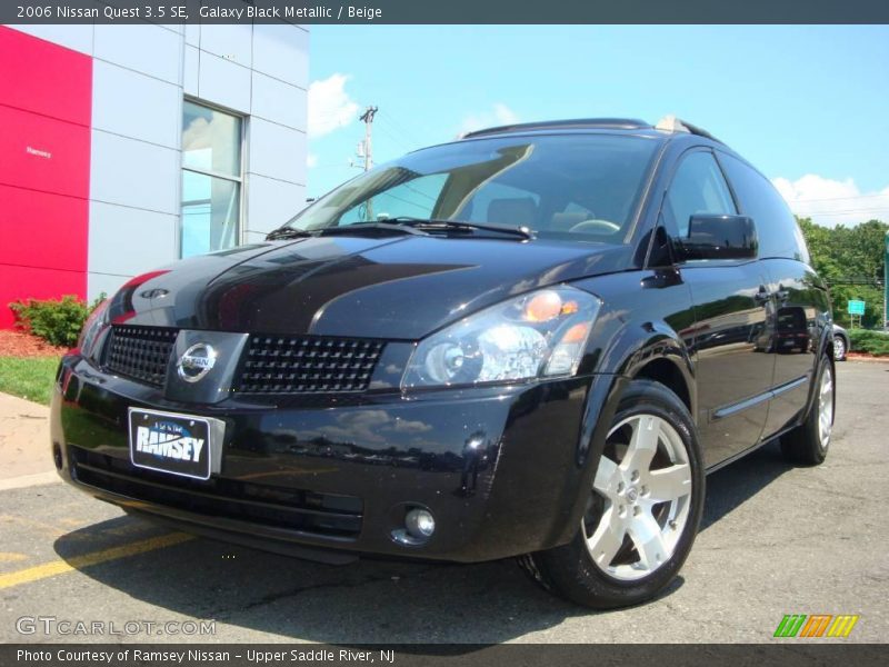 Galaxy Black Metallic / Beige 2006 Nissan Quest 3.5 SE