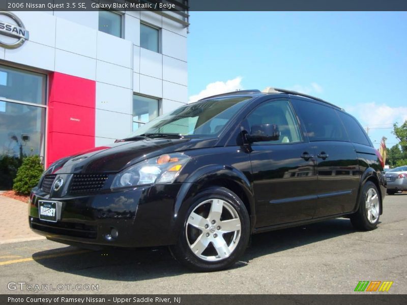 Galaxy Black Metallic / Beige 2006 Nissan Quest 3.5 SE