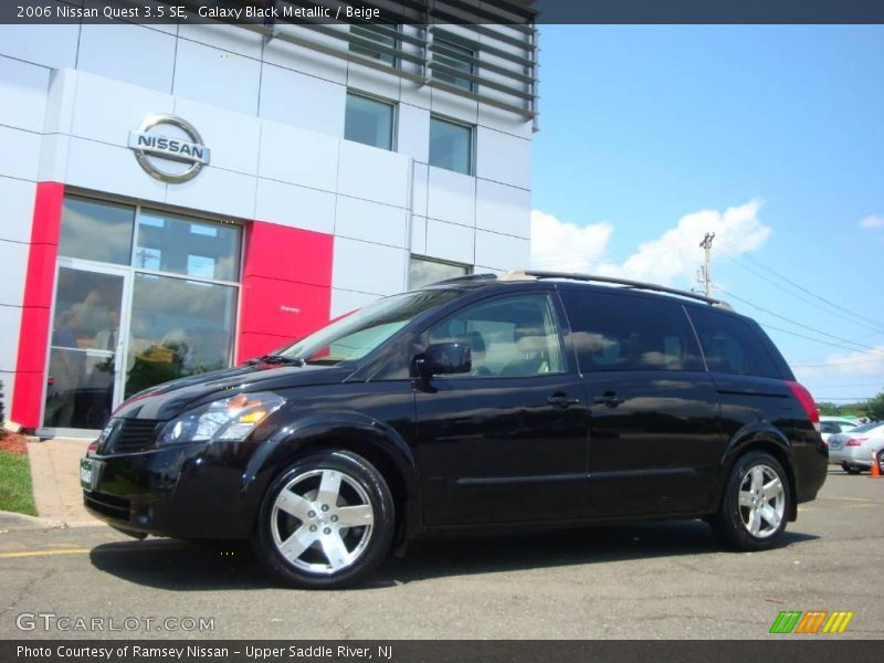 Galaxy Black Metallic / Beige 2006 Nissan Quest 3.5 SE