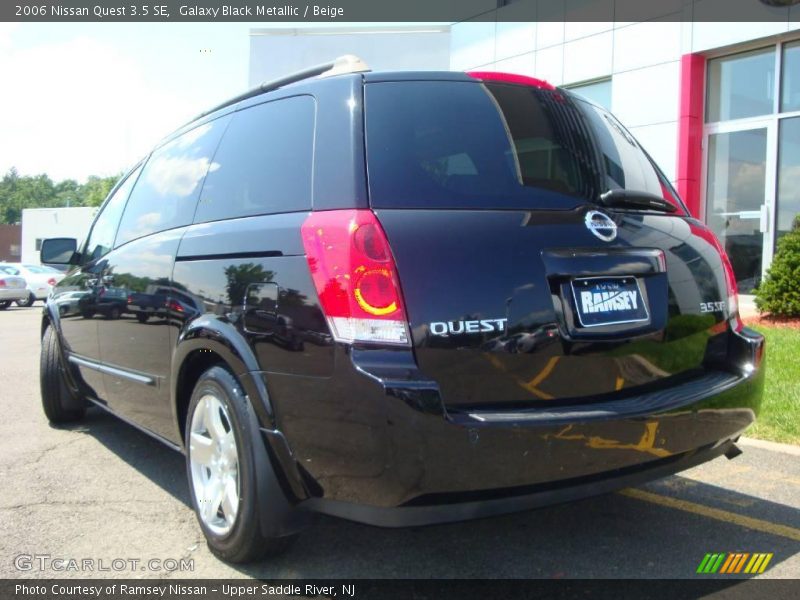 Galaxy Black Metallic / Beige 2006 Nissan Quest 3.5 SE