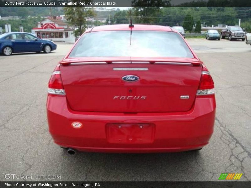 Vermillion Red / Charcoal Black 2008 Ford Focus SES Coupe