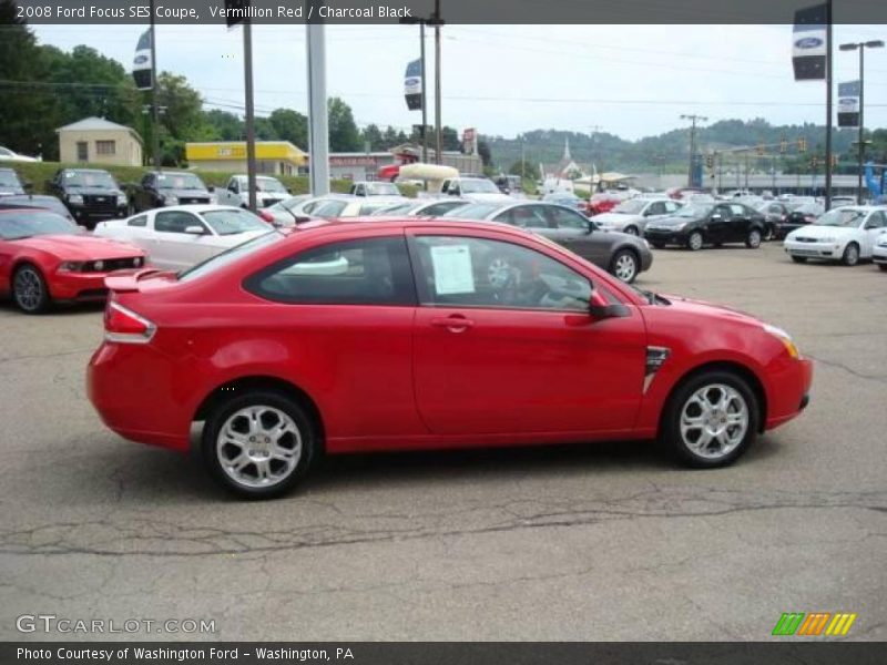 Vermillion Red / Charcoal Black 2008 Ford Focus SES Coupe