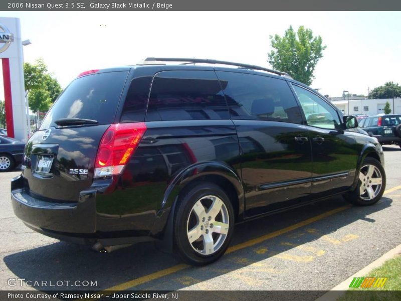 Galaxy Black Metallic / Beige 2006 Nissan Quest 3.5 SE