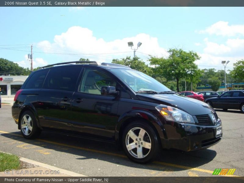 Galaxy Black Metallic / Beige 2006 Nissan Quest 3.5 SE
