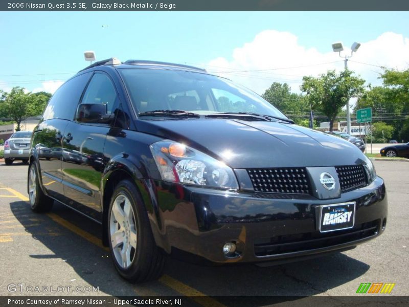 Galaxy Black Metallic / Beige 2006 Nissan Quest 3.5 SE