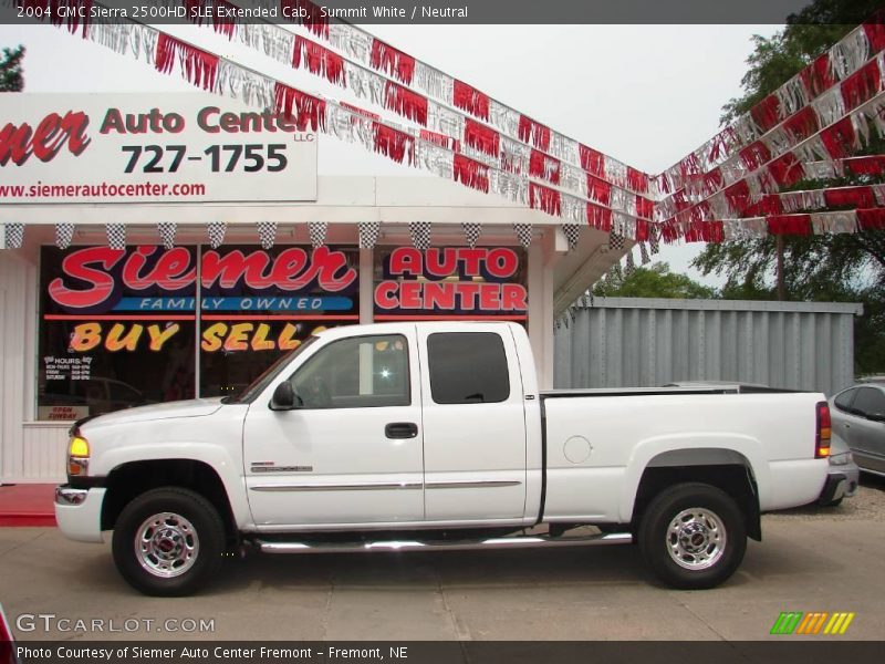 Summit White / Neutral 2004 GMC Sierra 2500HD SLE Extended Cab